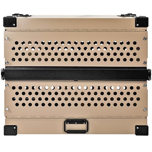 K9 Kennel Boss Aluminum Collapsible Dog Crate, Heavy Duty Folding Kennel - Small (Tan) - color: Tan, size: 30.6"L x 22.8"W x 25.7"H