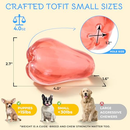 Ruffoo NibbleFru Dog Treat Dispenser Toy, Soft TPR Interactive Puzzle Toy for Boredom Relief & Separation Anxiety, Mental Stimulation Slow Feeder to Keep Small Medium Dogs and Puppies Busy