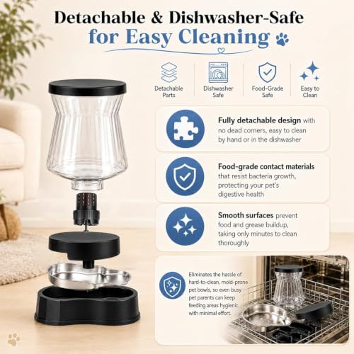Automatic Dog Water Dispenser 3 Gallon/11L Gravity Stainless Steel Water Waterer Feeder, BPA-Free Large Capacity Water Feeding Bowls for Medium & Large-Sized Dogs,Cats - size: 3 Gallon Water