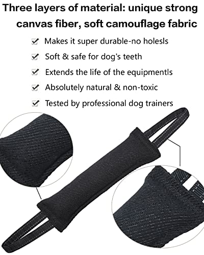 Clysoru Dog Tug Toy Double Pack Tough Jute Bite Pillow Training Equipment Puppy to Large Dogs Interactive - color: purple white