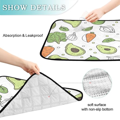 Qilmy Avocados Pet Mat, Waterproof Reusable Dog Training Pad Anti-Slip Pet Creat Pad for Small Medium Large Dogs and Cats - size: Smallx3