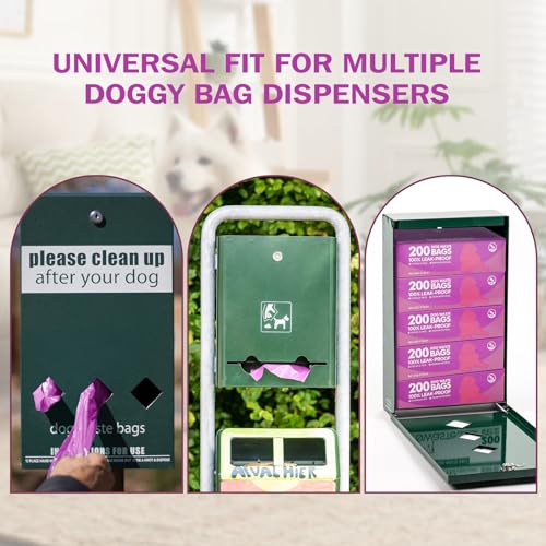 Sherr 20 Boxed Rolls 4000 Counts Dog Poop Bags Bulk Leak Proof Dog Waste Bags Universal Pet Doggy Waste Poop Box for Puppy Pets Outdoor Walking and Travel, 20 Rolls of 200 (Purple) - color: Purple