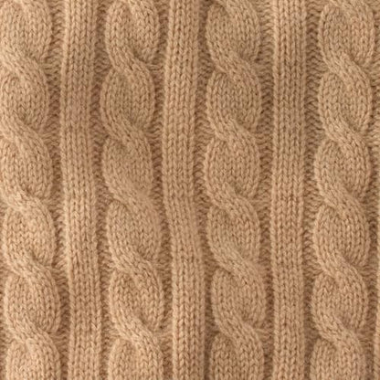 Gable – The Cable Knit Sweater Cashmere Wool Pet Pullover for Small, Medium and Large Dogs, Camel, X-Large - color: Camel, size: X-Large (55-80 lbs)