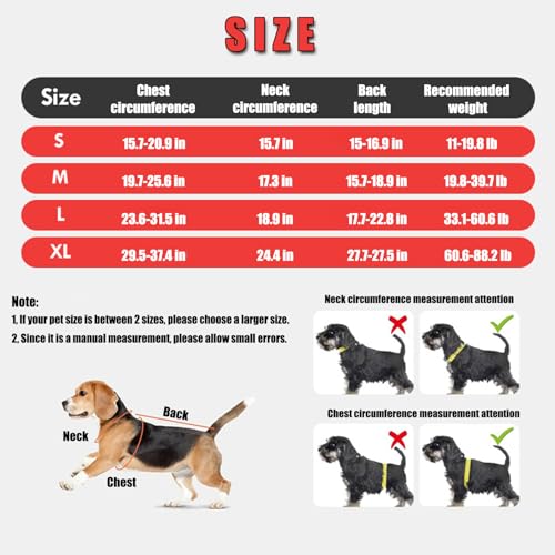 BAMY Shark Dog Life Jacket with Chin Float Pet Swimming Vest with Rescue Handle Large Dogs Safety Lifesaver Life Vest for Small Medium Large Dogs (Red, S) - color: Red, size: S