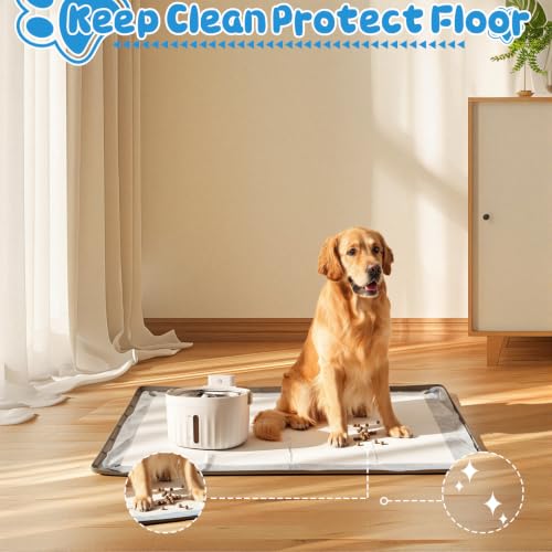 Pee Pad Holder for Dogs, 36" x 25" Non-Slip Silicone Dog Puppy Pad Holder, No Spill Raised Lip High Edge,Portable, Magnetic fixation，Leak-Proof Mat Holder, Square Potty Trays for Home Floor Protection - size: 36" x 25"