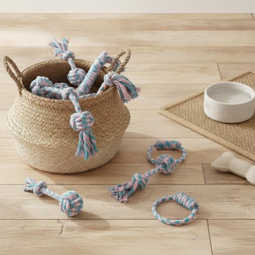 Dog Rope Chew Toys Set, 11-Pack Cotton Tug and Play Bundle for Small to Medium Dogs (Set of 11)
