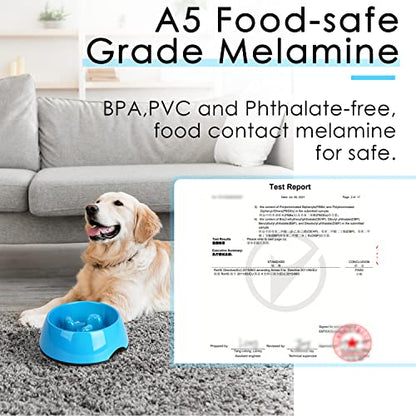 Super Design Slow Feeder Dog Bowl, 1 Cup, Non-Slip, Heat-Resistant, Sturdy, Dishwasher Safe, Suitable for Large Dogs - color: Blue, size: M