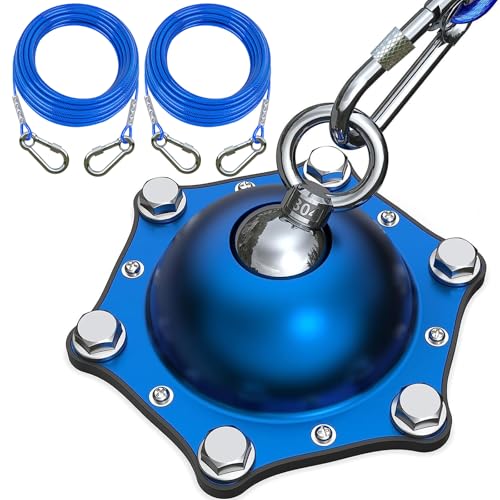 TOPKNOT Dog Tie Out Cable and Stake(up to 200lbs),with 2x20FT Heavy Duty Cables,360°Swivel Dog Run Anchor- No Tangle,Runner for Yard,for Outdoor Camping