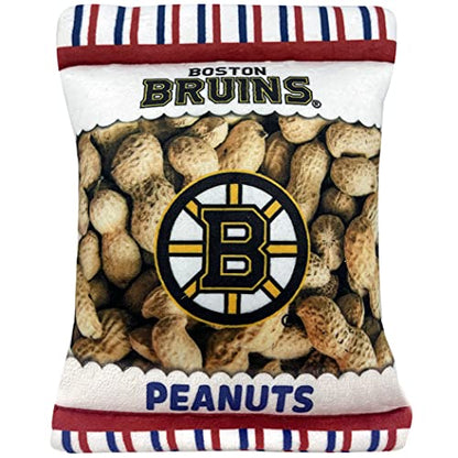 Pets First NHL Boston Bruins Crinkle Fine Plush Dog & Cat Squeak Toy - Cutest Stadium Peanuts Snack Plush Toy for Dogs & Cats with Inner Squeaker and Beautiful Hockey Team Name/Logo - color: Boston Bruins, style: NHL Peanut Snack Toy