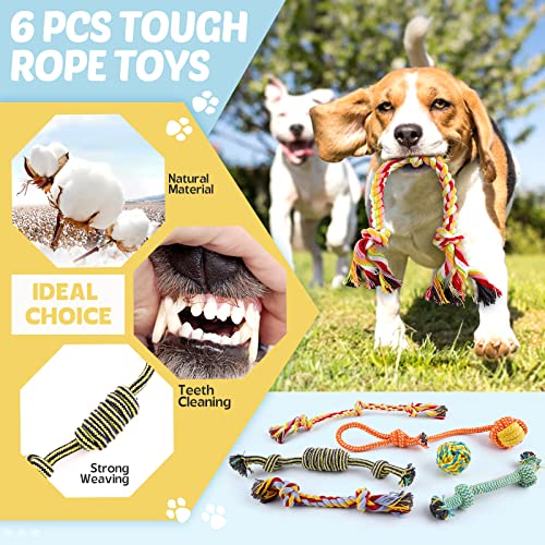 LOYEE Puppy Toys 21 Pack, Small Dog Chew Toys with Rope Toys for Teething Pet Cute Squeak Toy with Treating Ball for Puppy, Small Dogs - 21 Pack - style: 23 - Pack Fox