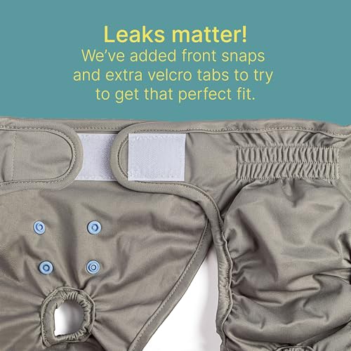 rocket & rex Washable Reusable Female Dog Diapers with Snaps (Small, 3ct) | Adjustable for a customized, snug fit. Includes liner pocket for extra absorbency. Guaranteed for 300 washes. - size: Small
