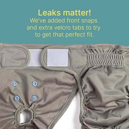 rocket & rex Washable Reusable Female Dog Diapers with Snaps (Small, 3ct) | Adjustable for a customized, snug fit. Includes liner pocket for extra absorbency. Guaranteed for 300 washes. - size: Small