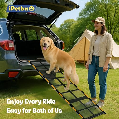 Dog Ramp for Car & Truck & SUV & Stairs - Joint-Friendly, Anti-Slip, Gentle Slope，Extra Wide & Stable, Up to 200 lbs - size: Up to 200 lbs (Car)