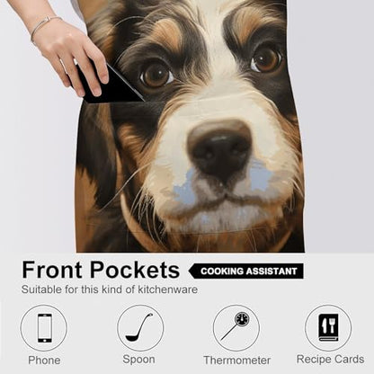 Dog Training Apron with Pockets - Durable Adult Kitchen Apron for Men And Women Adjustable Work Apron for Kitchen Cooking Restaurant BBQ Painting Crafting