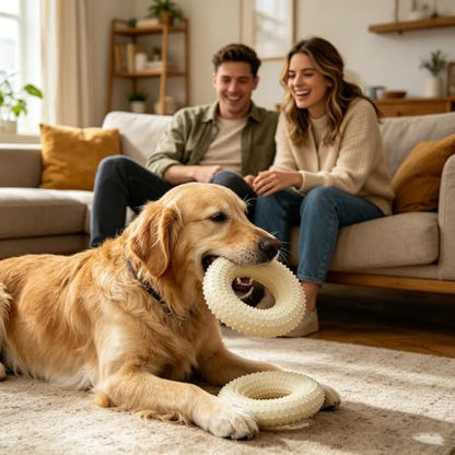 Thermoplastic Rubber Chew Ring, 10cm, Calming Pet Toy, Textured, Boredom Relief Tool, Wellness Support, Exercise, Training, Daily Activity Use