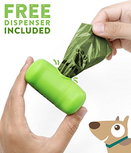 Poop Bags, Environment Friendly Pets N Bags Dog Waste Bags, Biodegradable, Refill Rolls, Includes Dispenser (16 Rolls / 240 Count) - color: 240/16, size: 15 Count (Pack of 16)
