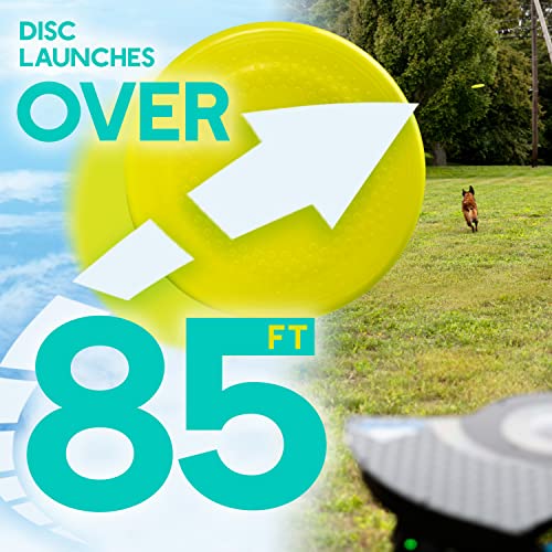 Franklin Pet Supply Co. Automatic Disc Launcher for Dogs - Ready Set Fetch Automatic Disc Tosser Dog Toy for Fetch - Portable Thrower Toy - Battery Powered - style: Disc Launcher