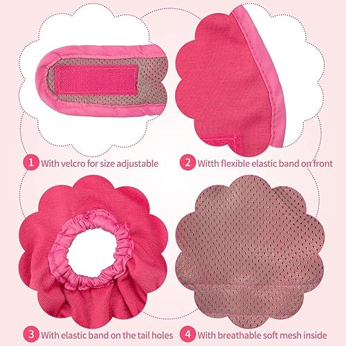 Dog Sanitary Pant,Breathable Cotton Washable Female Dog Diaper Dog Suspender Nappy Menstrual Underwear Pants for Girl Female Dog Menstruation and Avoid Harassment (L)