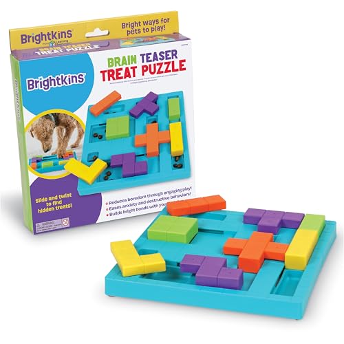 Brightkins Brain Teaser Treat Puzzle - Dog Puzzle Toys, Interactive Dog Toys, Gifts for Dogs - size: (Pack of 1)