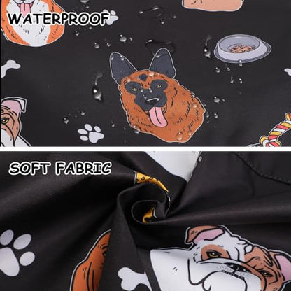 Dog Grooming Waterproof Apron with 2 Pockets, Cute Animals Puppy Dog Pets Apron - style: Various Pet Dogs