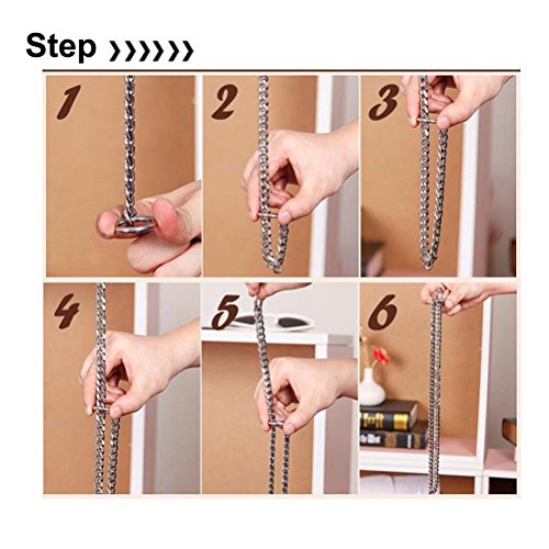 SGODA Gold Dog Chain Collar Choke Pet Training Snake Collar with Heavy Links, 16 in, 3 mm - color: Gold