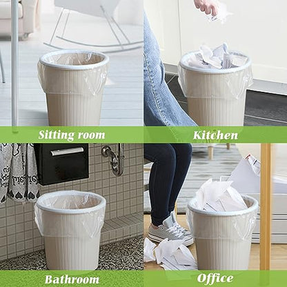 5 Gallon 220 Counts Strong Trash Bags Garbage Bags by Teivio, Bin Liners, for bathroom home office kitchen, 5.5 Gal, Clear - size: 220 Count (Pack of 1)