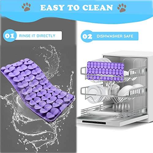 Silicone Snuffle Mat for Dogs Slow Feeder Lick Mat with Suction Cups Dogs Sniff Mat Dogs & Cats Entertainment Toys for Boredom(Purple) - color: Purple
