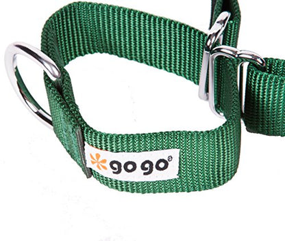 GOGO Pet Products 1-Inch Martingale Dog Collar, Large, Hunter Green - color: Hunter Green, size: Large (1" web width)