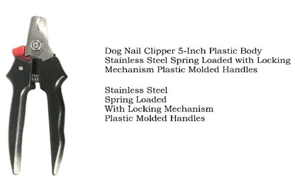 Pet Nail Clippers for Dogs & Cats – Professional Grooming Tool with Safety Guard, Ergonomic Non-Slip Handle Sharp Stainless Steel Blades – Easy Safe Pet Nail Trimmer (Black) - color: Black