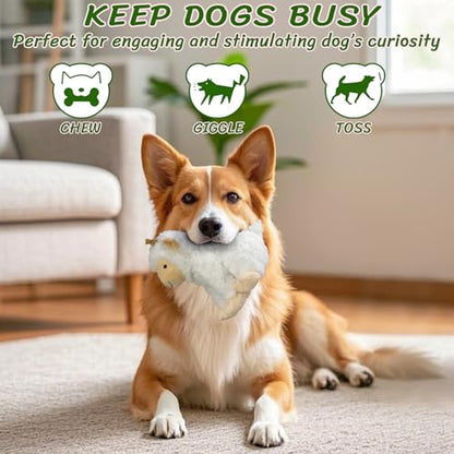 Squeaky Stuffed Dog Toys，Plush Sheep Shape Dog Toy， Indoor&Outdoor Playing Dog Toys to Keep Them Busy, Chew Toys for Large Medium Small Puppies - color: White