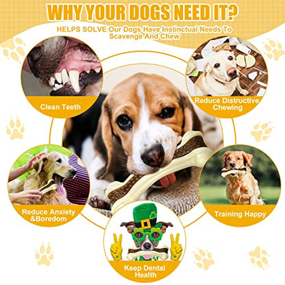Sosation 4/5 Pack Dog Chew Toys for Aggressive Chewers Indestructible Nylon Dog Bones Beef Flavor Teething Chew Toys Bones for Large/Medium/Small Puppies(Large) - size: Large