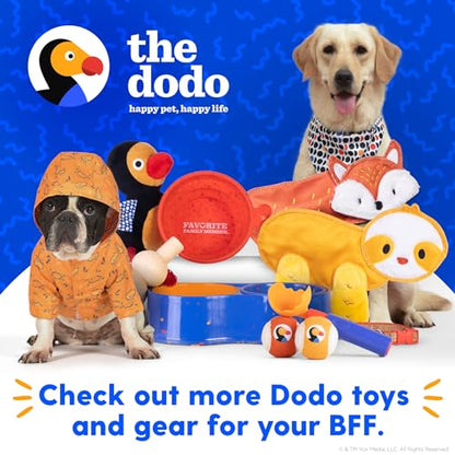 The Dodo Rainy Days Printed Raincoat for Dogs, Orange, Size Large; Water Resistant Dog Raincoat with Hook-and-Loop Drape Closure, Easy Clean PVC Material - size: Large