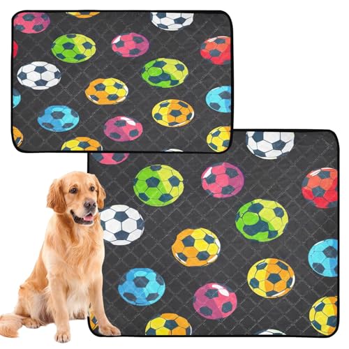 Qilmy Football Pet Mat, Waterproof Reusable Dog Training Pad Anti-Slip Pet Creat Pad for Small Medium Large Dogs and Cats - size: Medium+Large