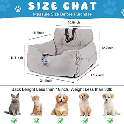 Aidou Dog Booster Seat for Small to Large Dogs & Cats, Pet Travel Safety Seat with Storage & Dual-use Car & Home Bed (Small Pink) - color: Small Pink