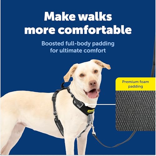 PetSafe Easy Walk Comfort No-Pull Dog Harness Full-Body Padding - Better Walks on the First Use - 5 Points of Adjustment Large, Black - color: Black, size: Large