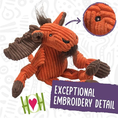 HuggleHounds Knottie Plush Dog Toy - Dog Stuffed Animal Toy, Squeaky Puppy Toys, for Small, Medium & Large Dogs, Durable Plush to Keep Them Busy - Ms Maddie Sock Monkey, Large - color: Pink Monkey, size: Large