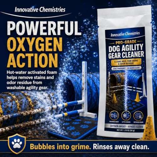 Dog Agility Gear Cleaner Packet for Training Equipment, 50 g | Helps lift stains from textured surfaces