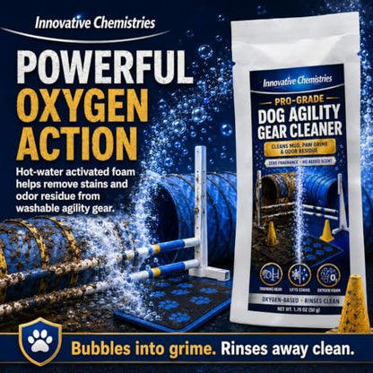 Dog Agility Gear Cleaner Packet for Training Equipment, 50 g | Helps lift stains from textured surfaces