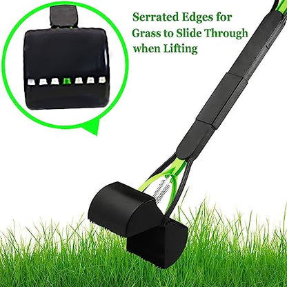 ienjoyed Pooper Scooper, Large Pooper Scooper for Dogs Heavy Duty, Dog Pooper Scooper with Long Handle & High Strength Durable Spring, Foldable Dog Poop Pick Up (32-inch) (32-inch(Green)) - size: 32-inch(Green)