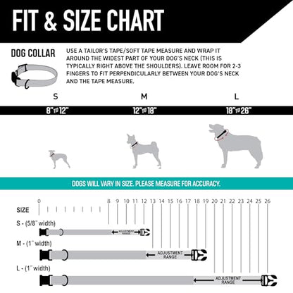 Wolfgang Heavy Duty, Adjustable Dog Collar with Quick Release Nylon Buckle for Walking & Training, ChevTech Print, Small - color: ChevTech Print, size: Small (5/8 Inch x 8-12 Inch)