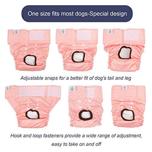 CuteBone Dog Diapers Female Washable Small Medium Large 3 Pack Reusable Doggie Diapers Puppy Period Pants for Doggy Heat Cycle Peeing - size: S