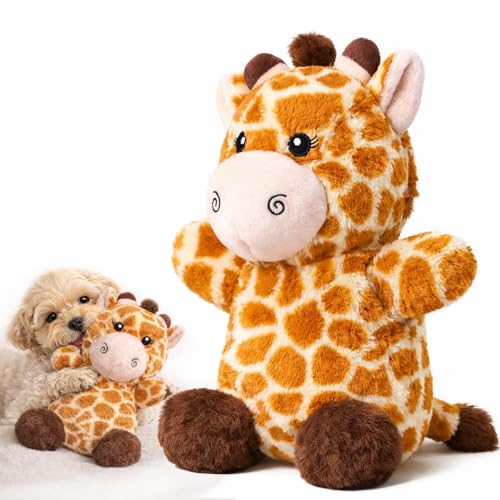 Soft Plush Giraffe Dog Toy for Small & Medium Dogs and Puppies – Dual Squeaker, Crinkle Comfort Toy for Gentle Chewers - style: Giraffe