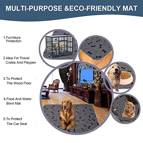 Washable Dog Pee Pads with Free Grooming Gloves,Non Slip Dog Mats with Great Urine Absorption,Reusable Puppy Pee Pads for Whelping,Potty,Training,Playpen - size: 18x24 Inch (Pack of 4)