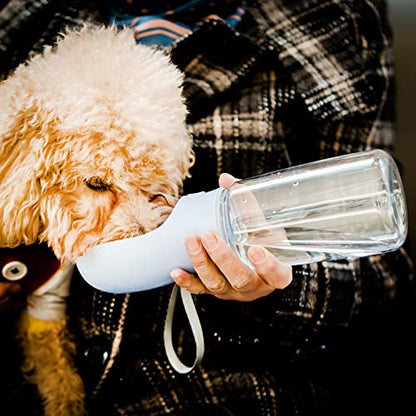 Mr. Pen- Portable Dog Water Bottle, 19 oz, Large | Leak Proof Puppy Water Dispenser with Drinking Feeder for Pets, Outdoor Walking, Hiking, Travel, Not Dishwasher Safe - color: Blue