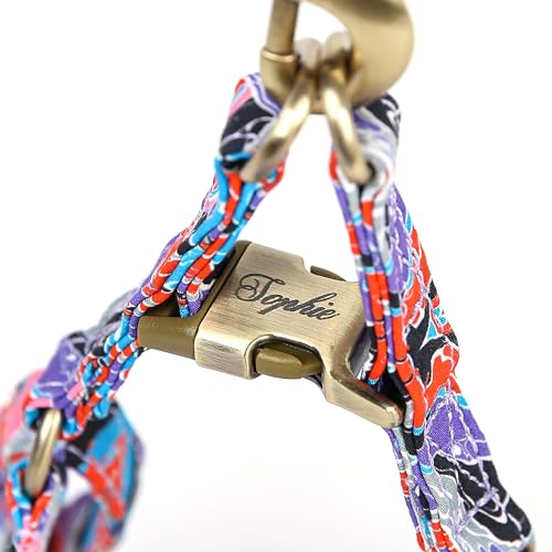 Angie and Allie Organic Cotton Personalized Step in Dog Harness,Custom Dog Halter Vests,Adjustable No Pull Canine Halter Harness for Small Medium Large Dogs - color: Fantasy, size: XS