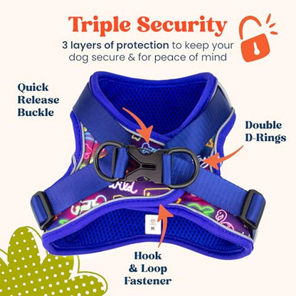 Step in Small Dog Harness and Puppy Harness – No Pull No Choke Reflective Mesh Vest with Front & Back Clips for Tiny XXS and Extra Small Dogs (Neon Nights, XXXS) - color: Neon Nights, size: XXXS