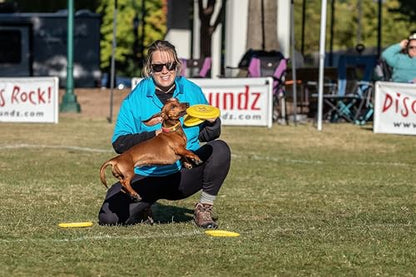 Hyperflite Pup SofFlite Soft Dog Flying Disc, 2 Pack, Small Dogs | Ultra Soft, Competition Approved, 2 Pack | 7-inch, 90g | Small Dogs | Yellow