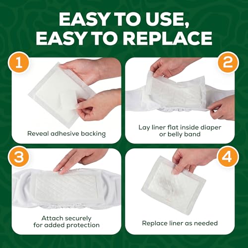 Inspire Pet Dog Diaper Liners Booster Pads for Male and Female Dogs | for Male Dog Diapers Female Dog Diapers 100ct | Disposable Diaper Inserts (XL)