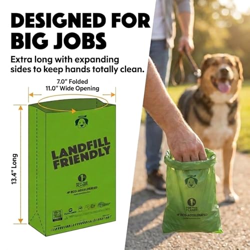 Doggy Do Good - 360 Count, Heavy Duty Poop Bags for Dogs - Standard Size - Dog Waste Bags Made with 50% Recycled Plastic + 15% Biobased Material - Landfill-Friendly, Unscented, Leak-Proof - size: 1 Count (Pack of 360)