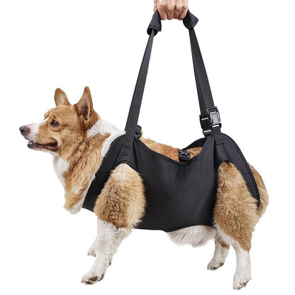 Dog Lift Harness,Full Body Dog Sling Carrier with Handle,Total Body Support for Dogs,Pet Dog Leg Support Sling Adjustable Retractable Breathable Lift Harness (L) - size: L